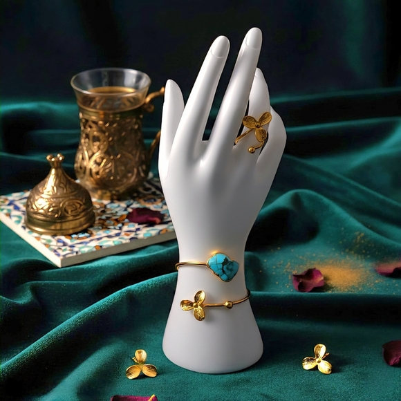 🆕️Stunning Turkish Exclusive Artisanal Luxury Adjustable Fine Jewelry Set 🫶 - Picture 11 of 11